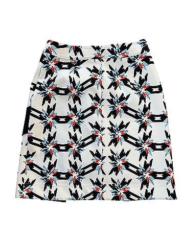 Tanya Taylor Asymmetrical Skirt with Pinwheel Ren Print Casual Skirt (view 2)
