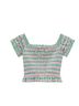 Zara Floral Pink Green Yellow White Short Sleeve Top Size M - photo 1