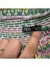 Zara Floral Pink Green Yellow White Short Sleeve Top Size M - photo 3