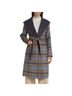 Elie Tahari Plaid Blue Gray Coat Size S - photo 3