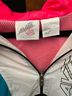 Avia 100% Nylon Color Block Blue Pink White Black Windbreaker Size L - photo 3