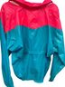 Avia 100% Nylon Color Block Blue Pink White Black Windbreaker Size L - photo 2