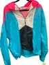 Avia 100% Nylon Color Block Blue Pink White Black Windbreaker Size L - photo 1