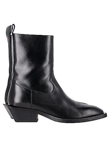 aeydē Aeyde Luis Ankle Boots in Black Leather (view 1)