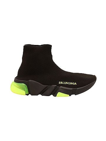 Balenciaga Balenciaga Speed Clear Sole Sneakers in Black Polyamide (view 1)