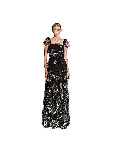 Theia Kari Embroidered Cocktail Dress (view 1)