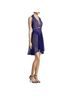 Thurley 100% Polyester Blue Tan Cocktail Dress Size 2 - photo 4