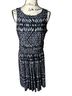 Taylor 95% Polyester 5% Spandex 100% Polyester Print Blue Gray Casual Dress Size 10 - photo 1