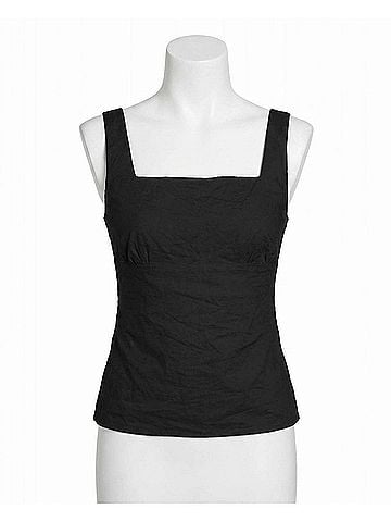 Nicole Miller Cotton Metal Square Neck Cami in Black (view 1)
