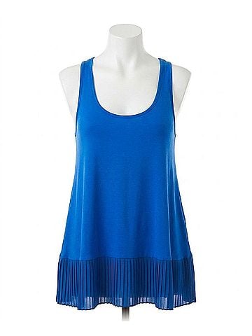 Umgee Pleated Tank Top in Cobalt (view 1)