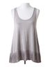 Umgee Silver Pleated Tank Top in Silver Size S - photo 1