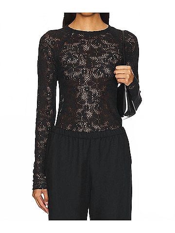 Free People in The Meadow Tee in Black (view 2)
