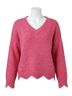 Umgee Pink Zig Zag Pullover Sweater in Hot Pink Size XL - photo 1