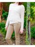 Free People White Marigold Pullover in Ivory Size S - photo 3