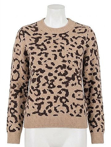 Kut from the Kloth Gisela Animal Print Sweater in Leopard Print (view 1)