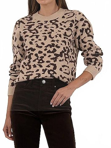 Kut from the Kloth Gisela Animal Print Sweater in Leopard Print (view 2)
