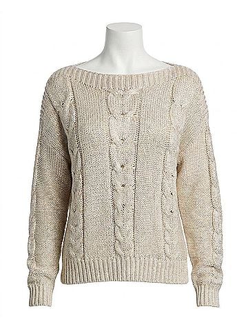 Steve Madden Debbi Sweater in Antique White (view 1)