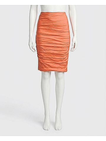 Nicole Miller Cotton Metal Sandy Skirt in Coral (view 1)