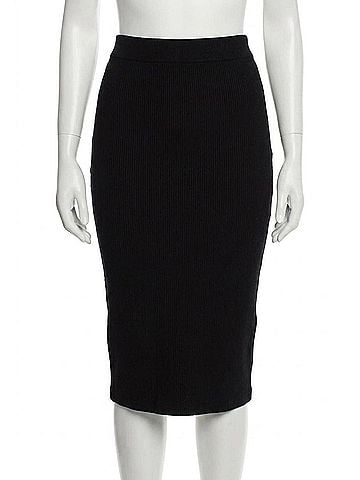 Steve Madden Vivian Midi Skirt in Black (view 1)