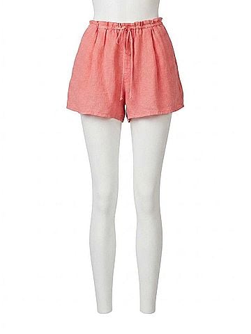 Bella Dahl Ruffle Waist Short in Camellia Coral (view 1)