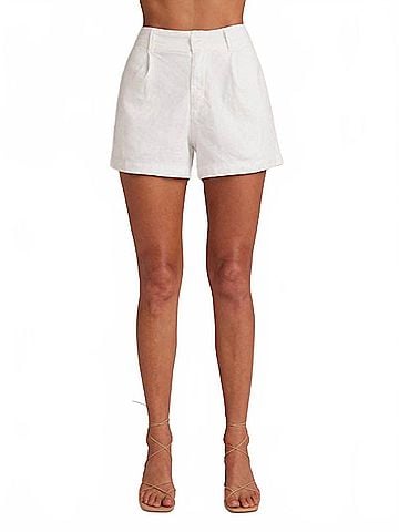 Bella Dahl Hanna Pleated Short in White (view 2)