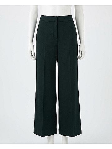 Nicole Miller Claire Stretch Crepe Wide Leg Pants in Very Black (view 1)