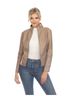 White Mark 100% Polyester Tan Faux Leather Jacket Size XL - photo 1