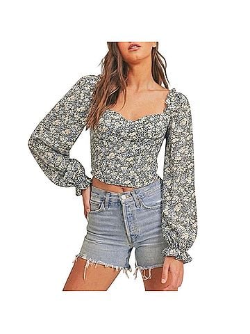 ASTR The Label Long Sleeve Blouse (view 1)