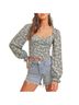 ASTR The Label 100% Polyester Floral Multi Color Long Sleeve Blouse Size S - photo 1
