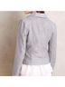 Anthropologie 100% Cotton 40% Polyester 60% Polyester Solid Gray Jacket Size M - photo 6