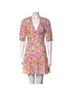 Sandro Floral Pink Yellow Casual Dress Size 2 - photo 3