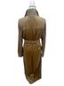 Zara 100% Microfiber Polyester Brown Green Casual Dress Size L - photo 6