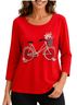 Karen Scott Red Long Sleeve Top Size L - photo 1