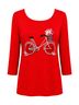 Karen Scott Red Long Sleeve Top Size L - photo 2