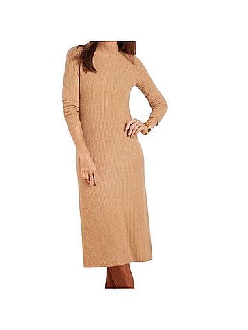 Talbots Mockneck Sweater Dress Casual Dress (view 1)
