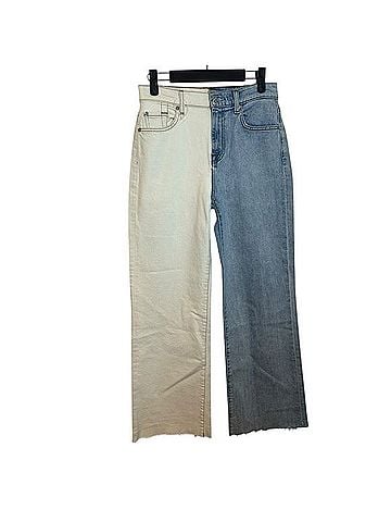 7 For All Mankind Alexa Two Tone Cropped Flare Jeans (view 1)