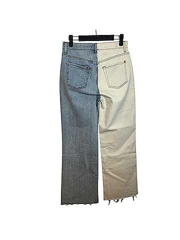 7 For All Mankind Alexa Two Tone Cropped Flare Jeans (view 2)
