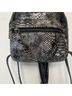 BCBG Paris Snake Print Black Silver Backpack One size - photo 6