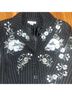 Newport News 60% Polyester 30% Rayon 5% Acrylic 5% Spandex 100% Polyester Stripes Black Blazer Size 12 - photo 4