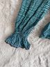 Ulla Johnson 100% Cotton Stripes Teal Long Sleeve Blouse Size 10 - photo 6