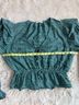 Ulla Johnson 100% Cotton Stripes Teal Long Sleeve Blouse Size 10 - photo 7