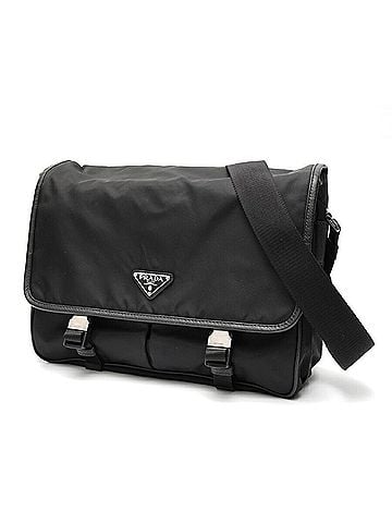 Prada Prada PRADA Nylon x Saffiano Leather Shoulder Bag 2VD768 Black (view 1)