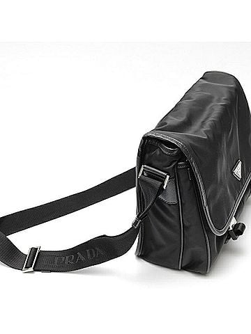 Prada Prada PRADA Nylon x Saffiano Leather Shoulder Bag 2VD768 Black (view 2)