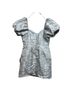 Lulus 100% Polyester 88% Polyester 12% Spandex Floral Blue Silver Casual Dress Size L - photo 5