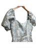 Lulus 100% Polyester 88% Polyester 12% Spandex Floral Blue Silver Casual Dress Size L - photo 7
