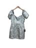 Lulus 100% Polyester 88% Polyester 12% Spandex Floral Blue Silver Casual Dress Size L - photo 3
