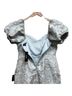 Lulus 100% Polyester 88% Polyester 12% Spandex Floral Blue Silver Casual Dress Size L - photo 6