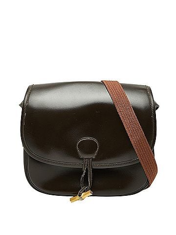 Hermès Hermes Duffle Crossbody Shoulder Bag, Brown Leather, Women's HERMES (view 1)