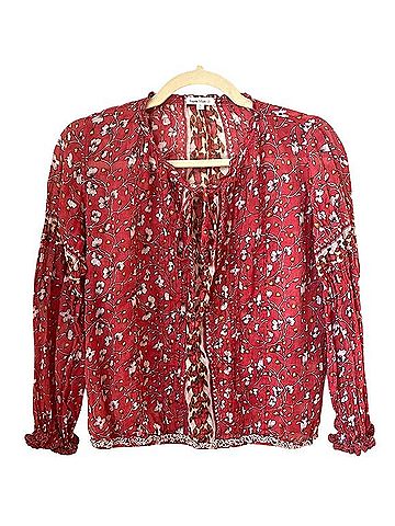 Poupette St. Barth Fleur Long Sleeve Blouse (view 1)