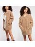 Free People 100% Polyester Solid Tan Jacket Size L - photo 4